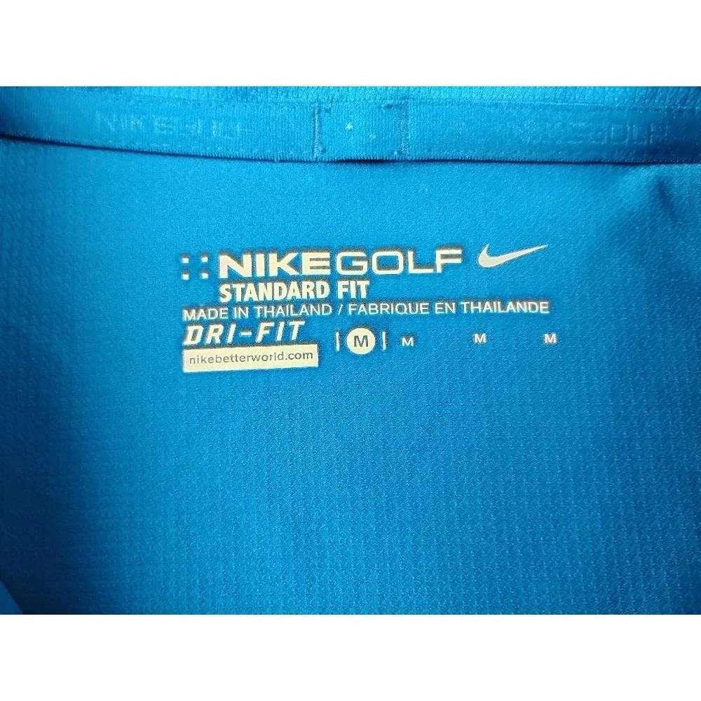 Nike Golf Dri-FIT Short Sleeve Polo Shirt Standard Fit Men's Medium‎ Blue